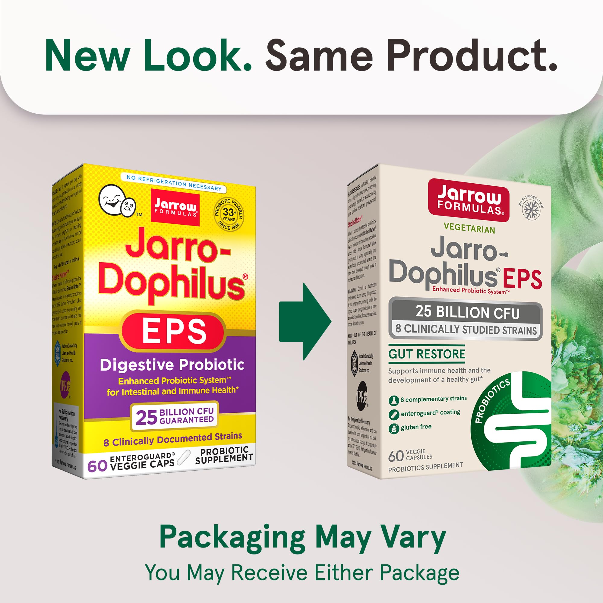 Jarrow Formulas Jarro-Dophilus EPS Probiotic Capsules side view