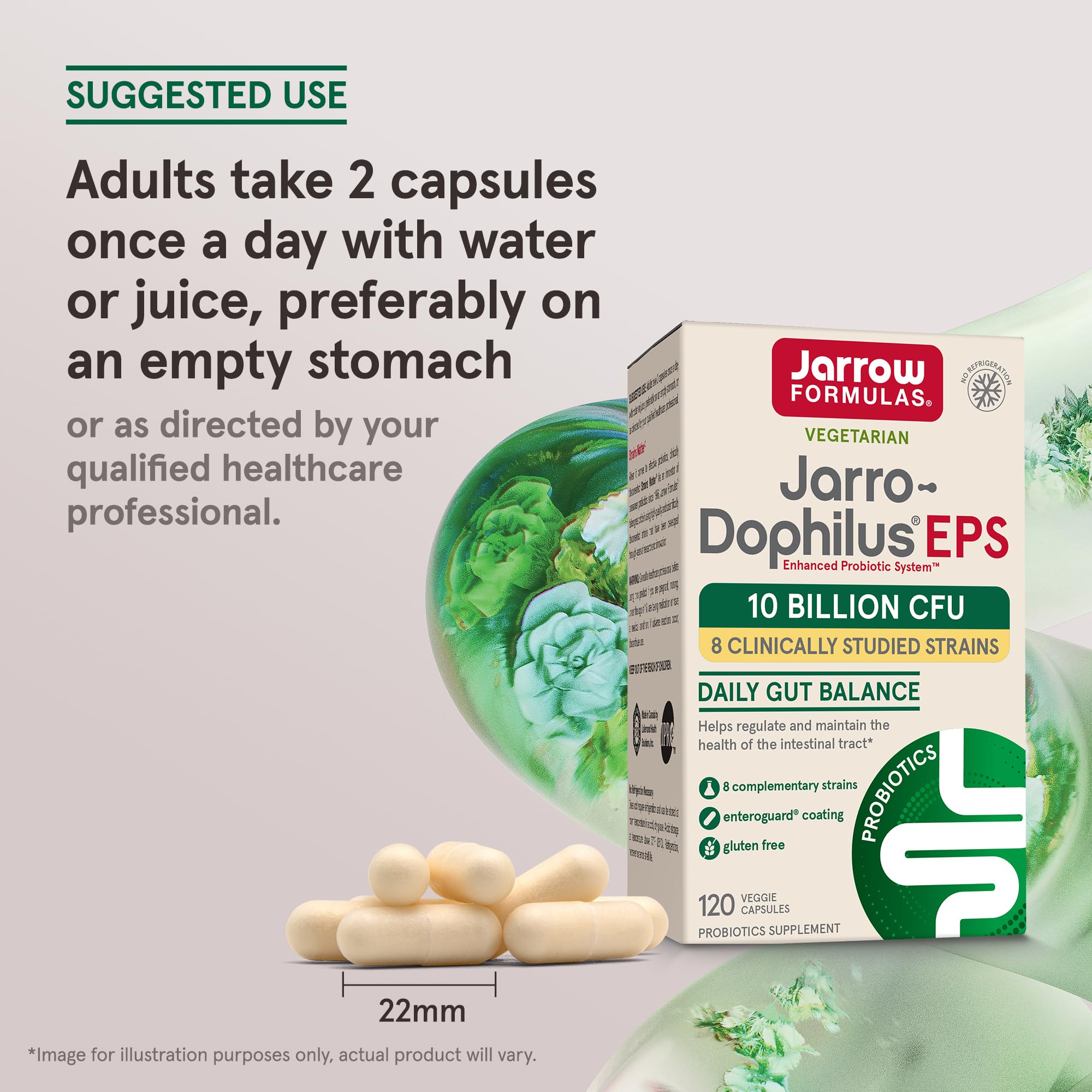 Jarrow Formulas Jarro-Dophilus EPS Probiotic Capsules with ingredients list