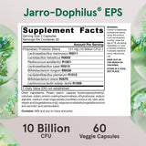 Jarrow Formulas Jarro-Dophilus EPS Probiotic Capsules with water glass