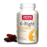 Jarrow Formulas K-Right Vitamin K2 MK-7 and D3 Supplement front view