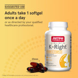 Jarrow Formulas K-Right Vitamin K2 MK-7 and D3 Supplement with olive oil