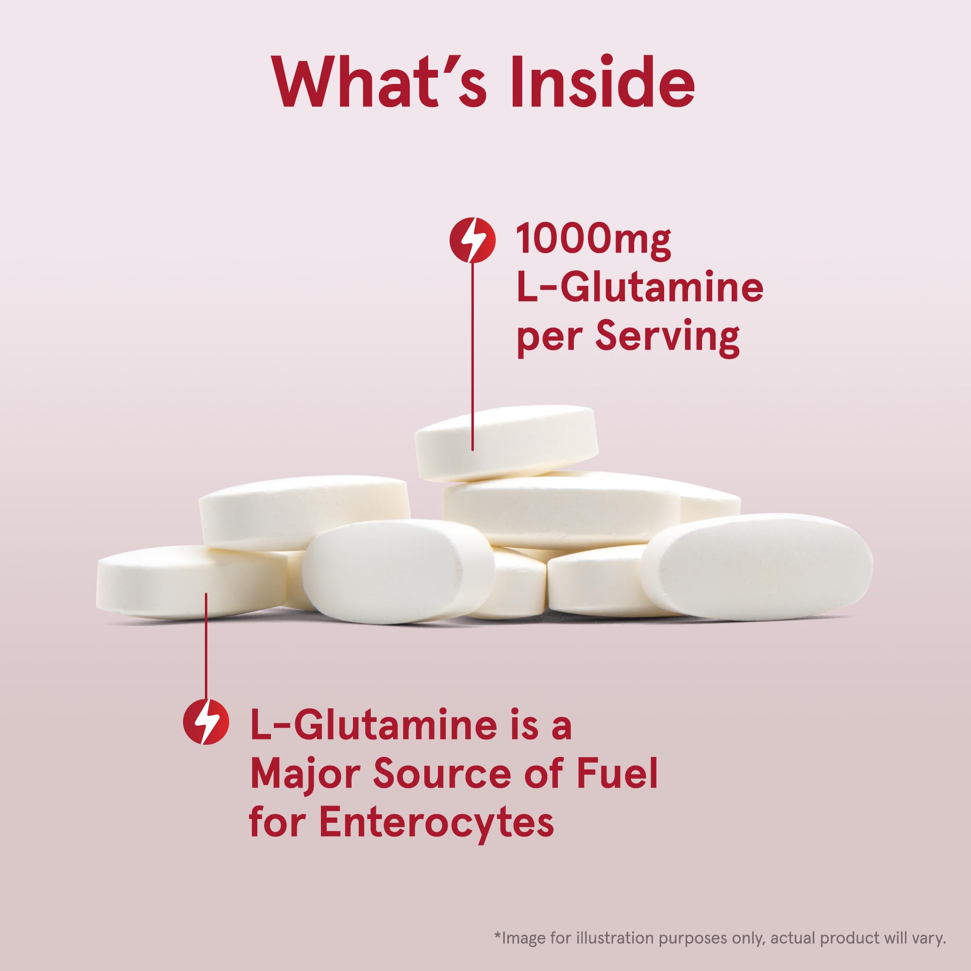 Jarrow Formulas L-Glutamine 1000 mg tablets bottle with label