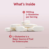Jarrow Formulas L-Glutamine 1000 mg tablets bottle with label