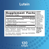 Jarrow Formulas Lutein 20mg Softgels on a wooden table