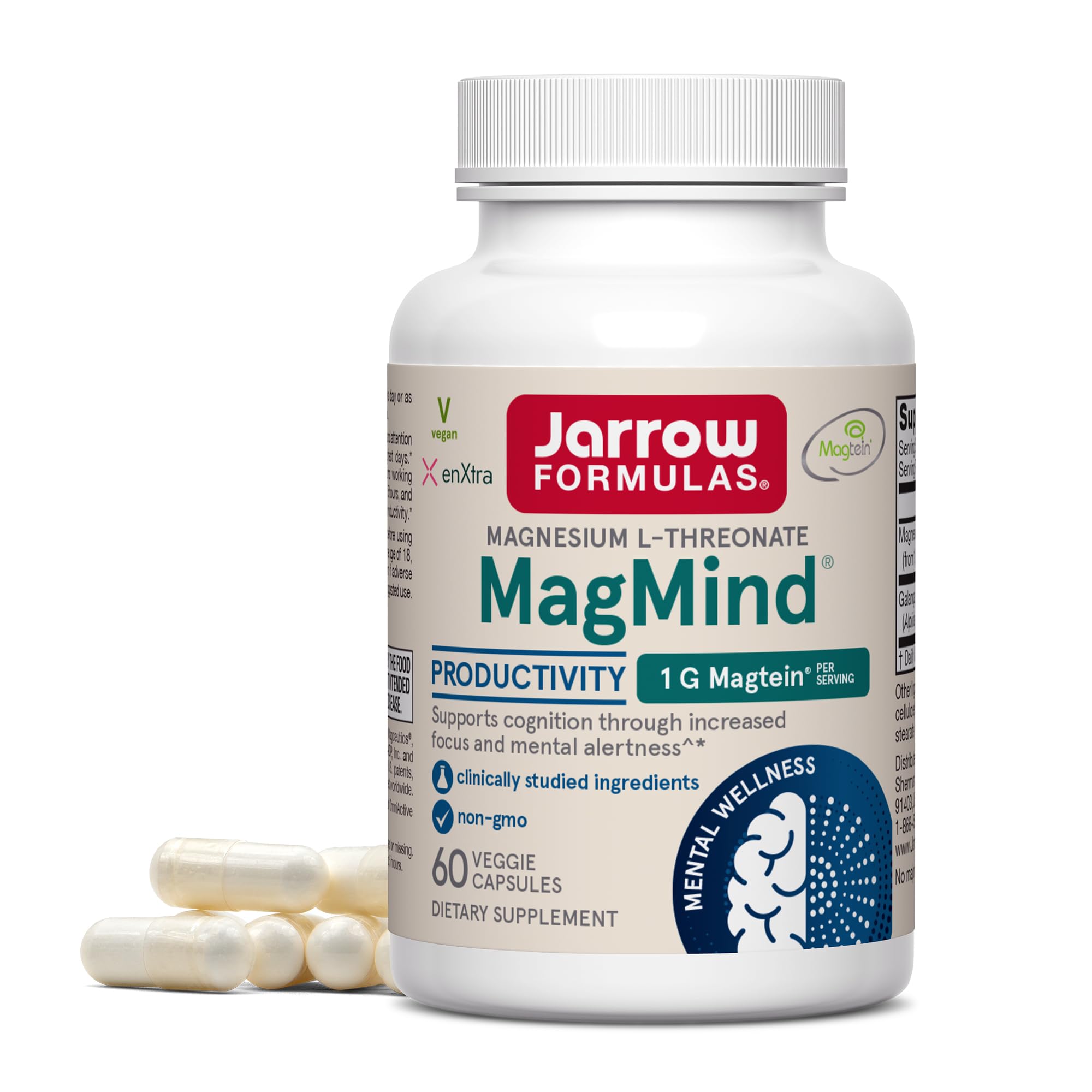 Jarrow Formulas MagMind 60 count bottle front view