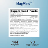 Jarrow Formulas MagMind Magnesium L-Threonate capsules on a wooden surface