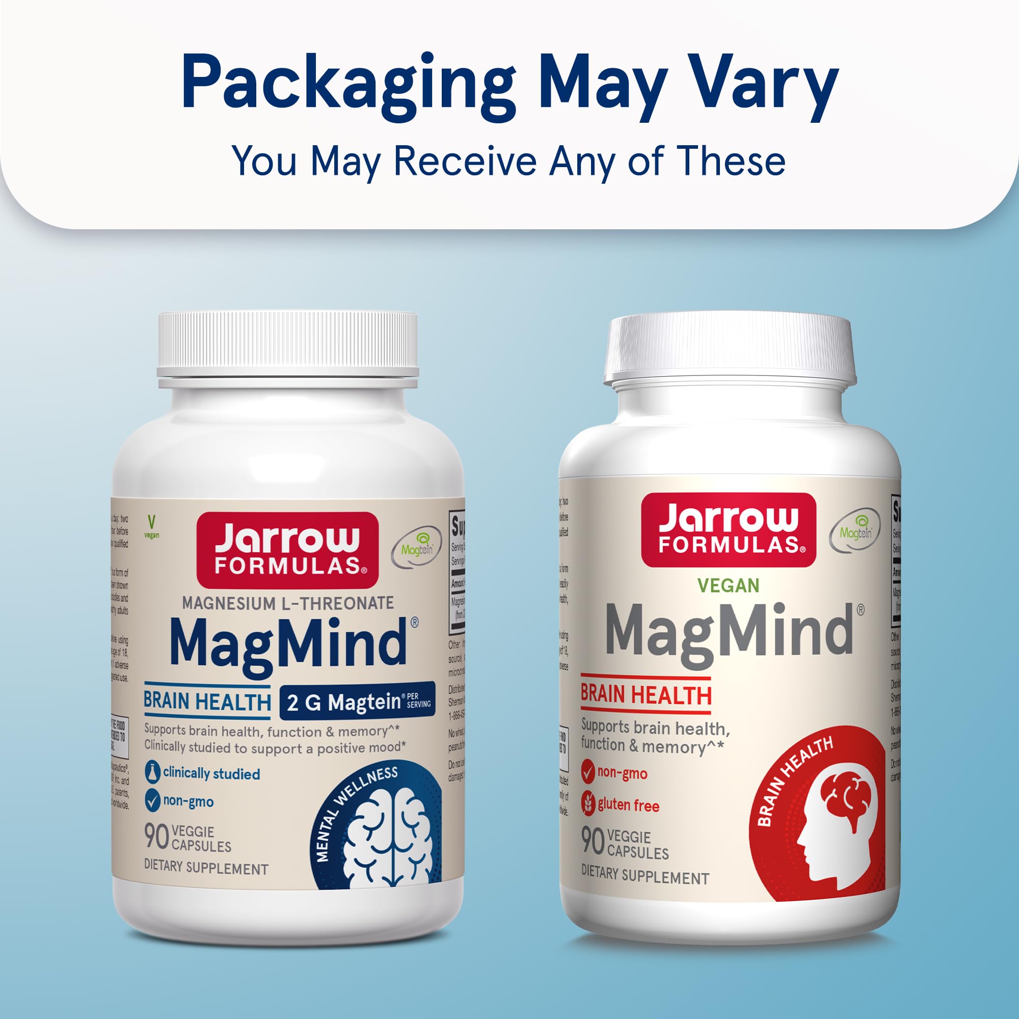 Jarrow Formulas MagMind Magnesium L-Threonate ingredients list on packaging