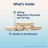 Jarrow Formulas Magnesium Glycinate 360mg bottle side view
