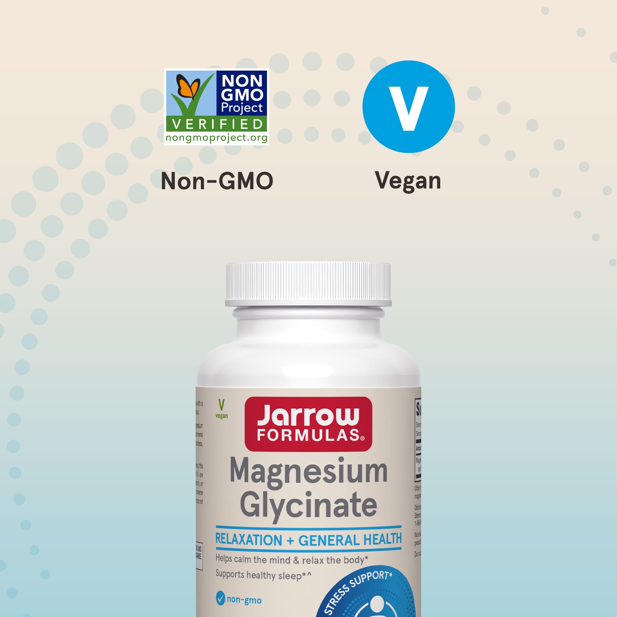 Jarrow Formulas Magnesium Glycinate 360mg label details
