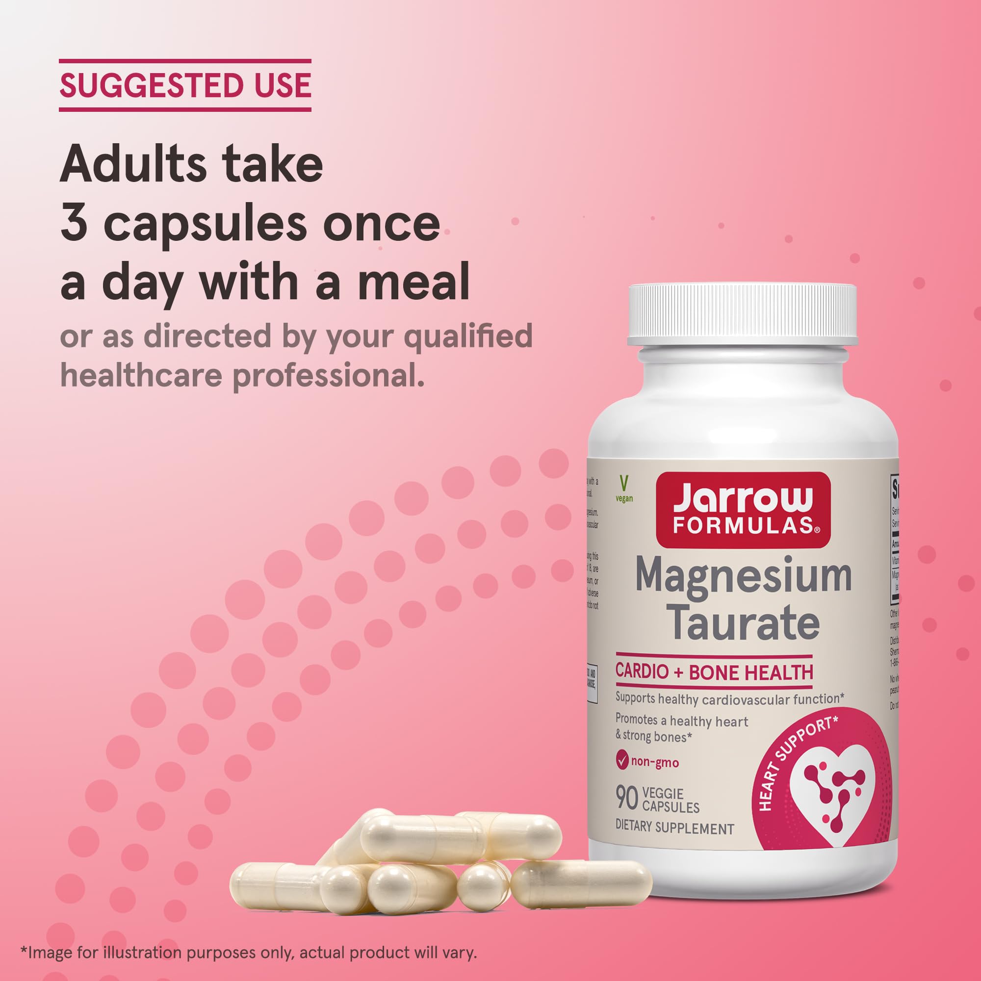 Jarrow Formulas Magnesium Taurate bottle top view