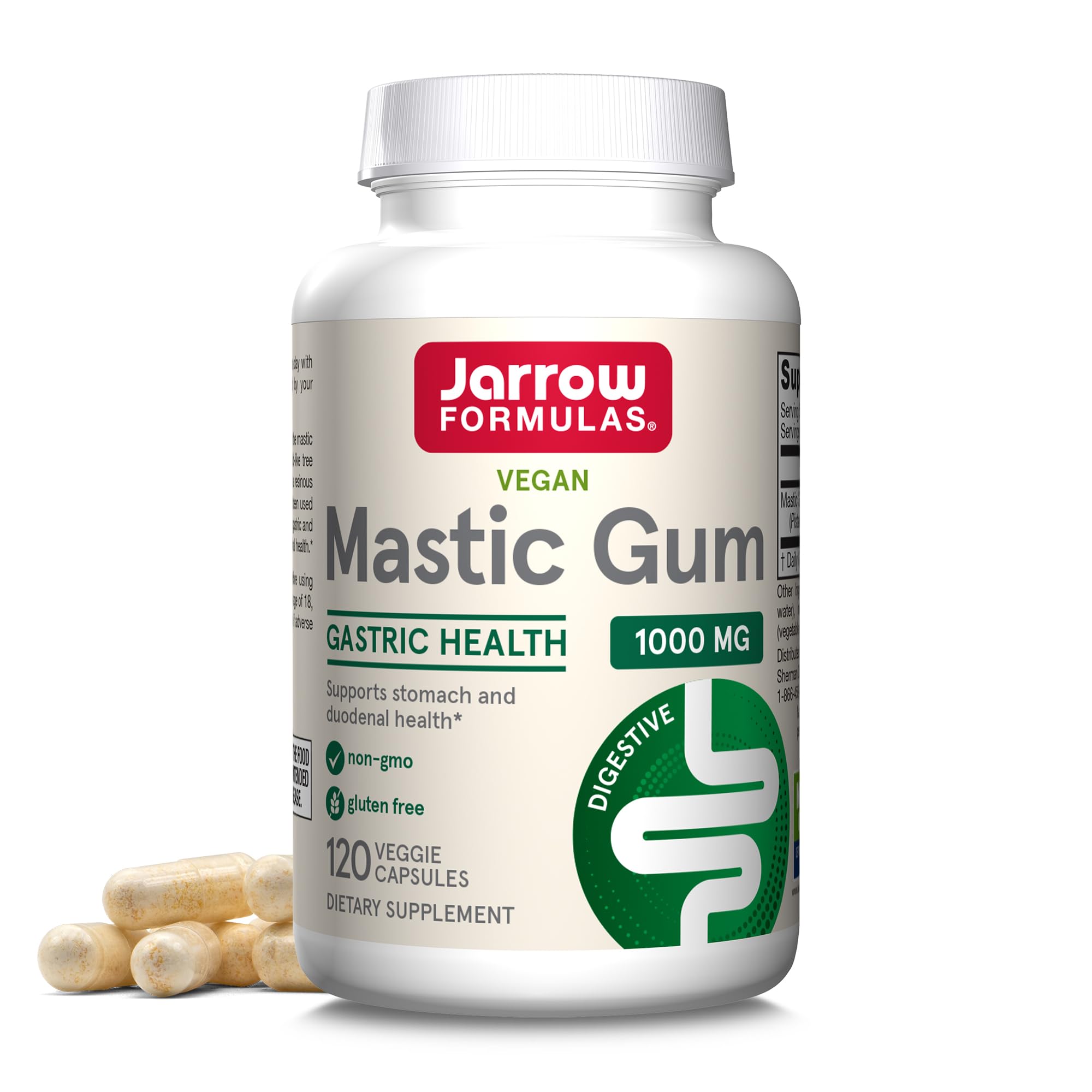 Jarrow Formulas Mastic Gum 1000 mg Veggie Capsules front view
