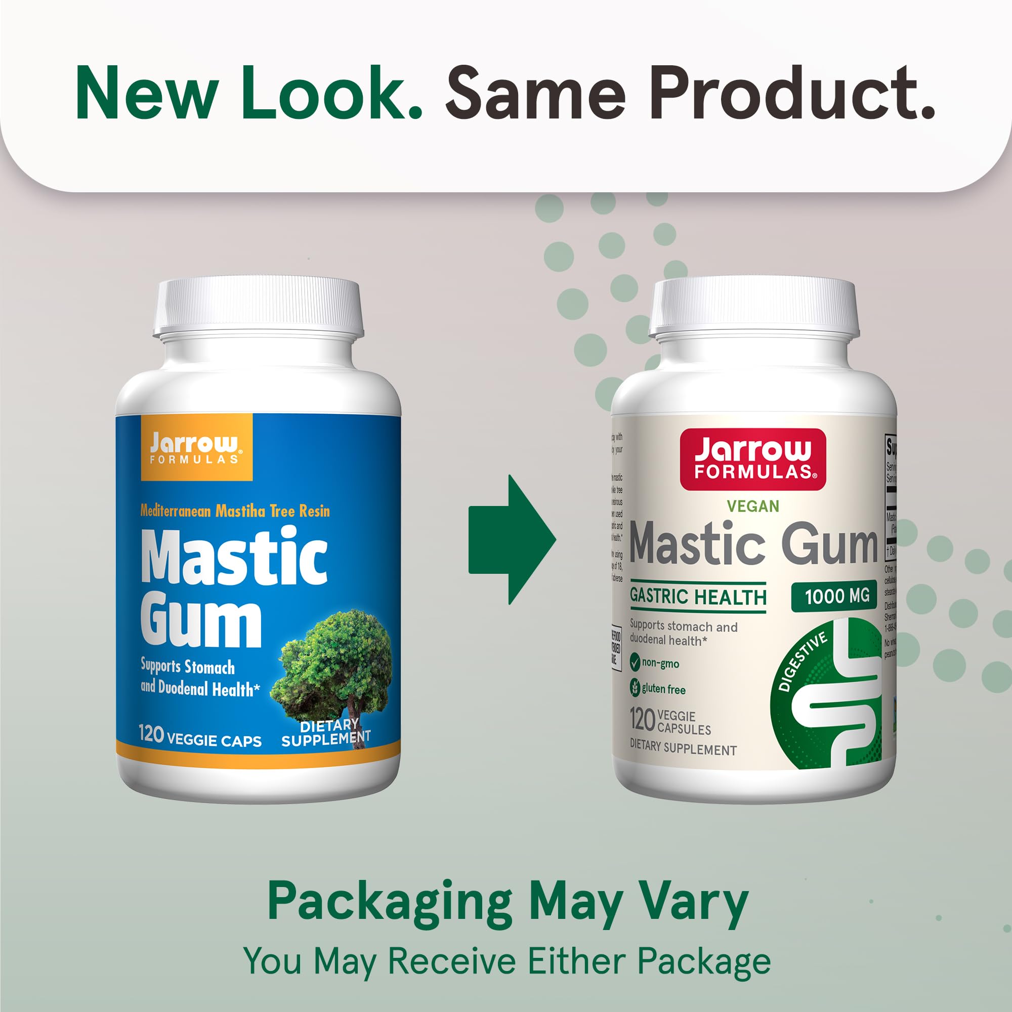 Jarrow Formulas Mastic Gum 1000 mg Veggie Capsules side view