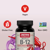 Jarrow Formulas Methyl B-12 chewable tablets with natural fruit flavour