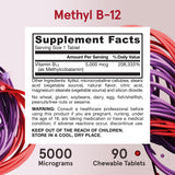 Jarrow Formulas Methyl B-12 ingredients list on packaging