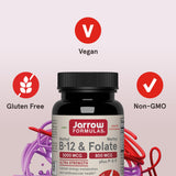 Jarrow Formulas Methyl B12 & Folate Chewable Tablets on a table