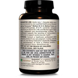 Jarrow Formulas Methyl B12 & Folate Chewable Tablets with a glass of water