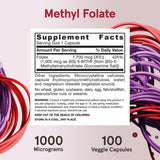 Jarrow Formulas Methyl Folate 1000 mcg capsule lifestyle scene