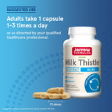 Jarrow Formulas Milk Thistle Supplement with a glass of water