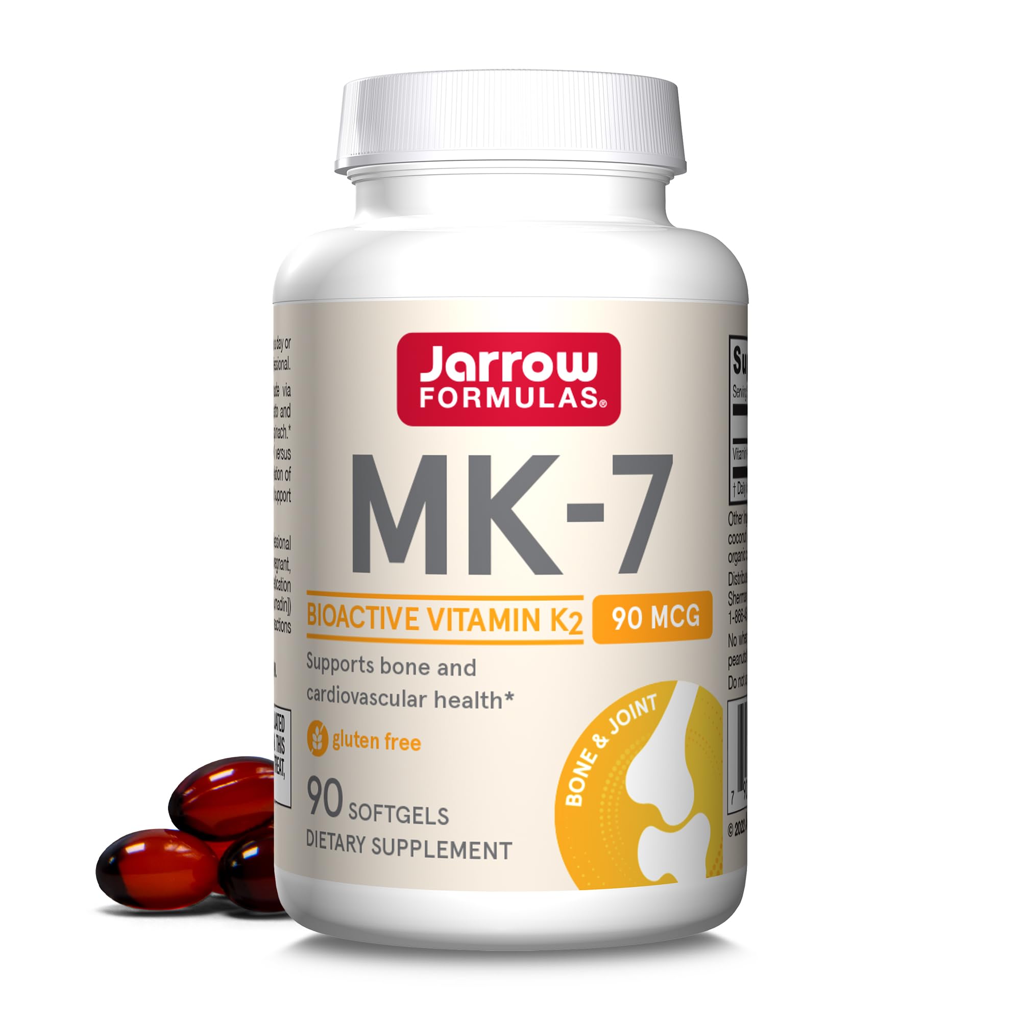 Jarrow Formulas MK-7 Vitamin K2 softgel bottle front view
