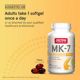 Jarrow Formulas MK-7 Vitamin K2 softgel packaging details