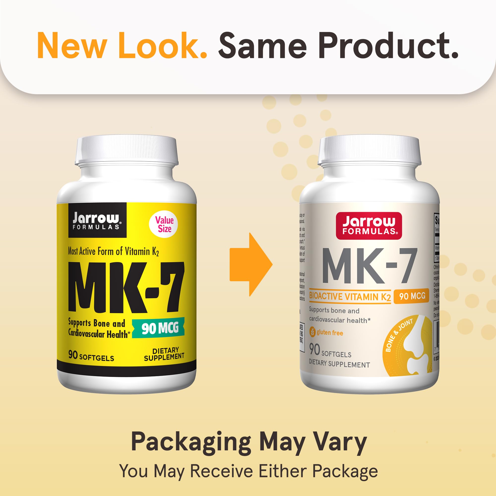 Jarrow Formulas MK-7 Vitamin K2 softgel side view