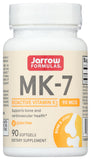 Jarrow Formulas MK-7 Vitamin K2 Softgels 90 mcg front view