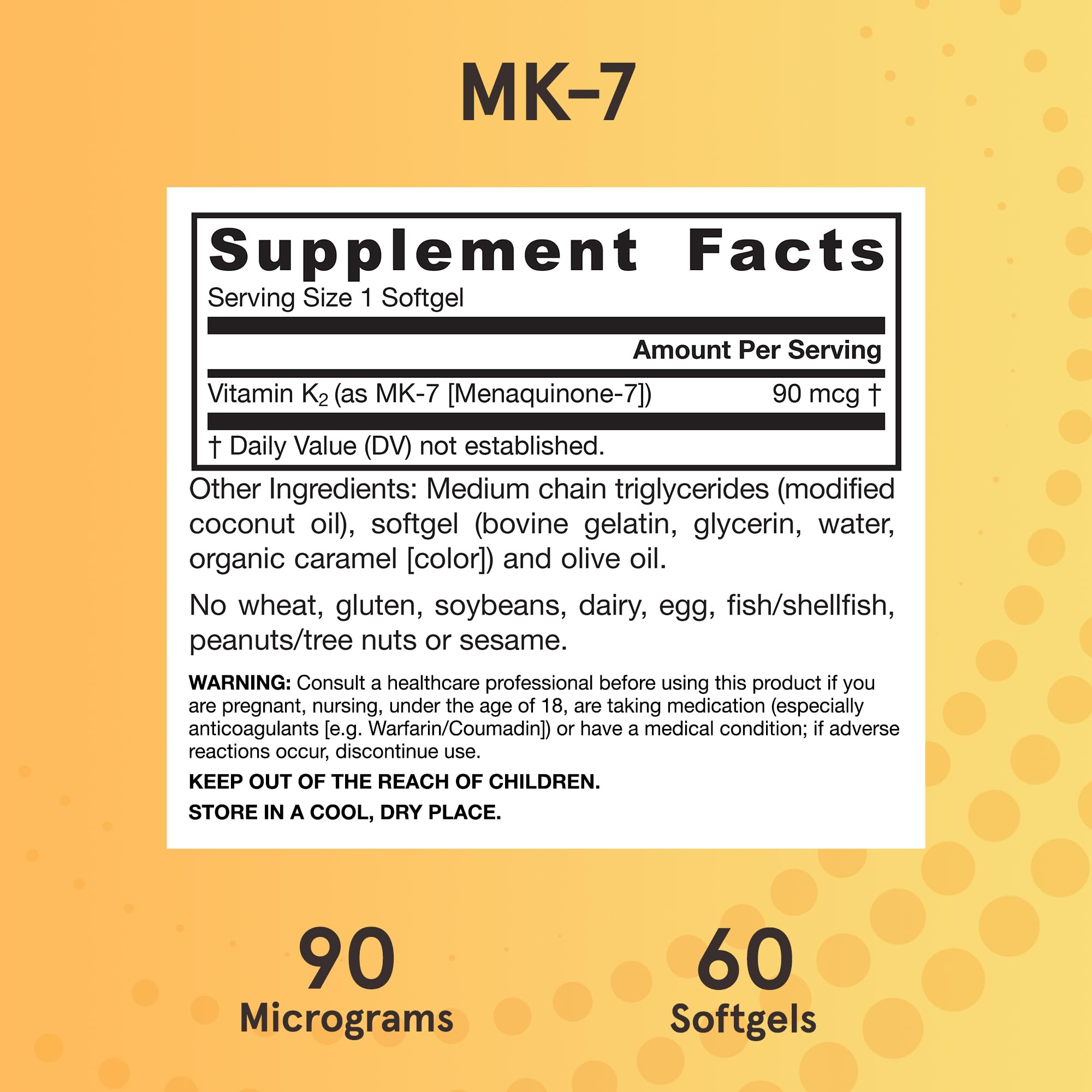 Jarrow Formulas MK-7 Vitamin K2 softgels side view