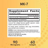 Jarrow Formulas MK-7 Vitamin K2 softgels side view