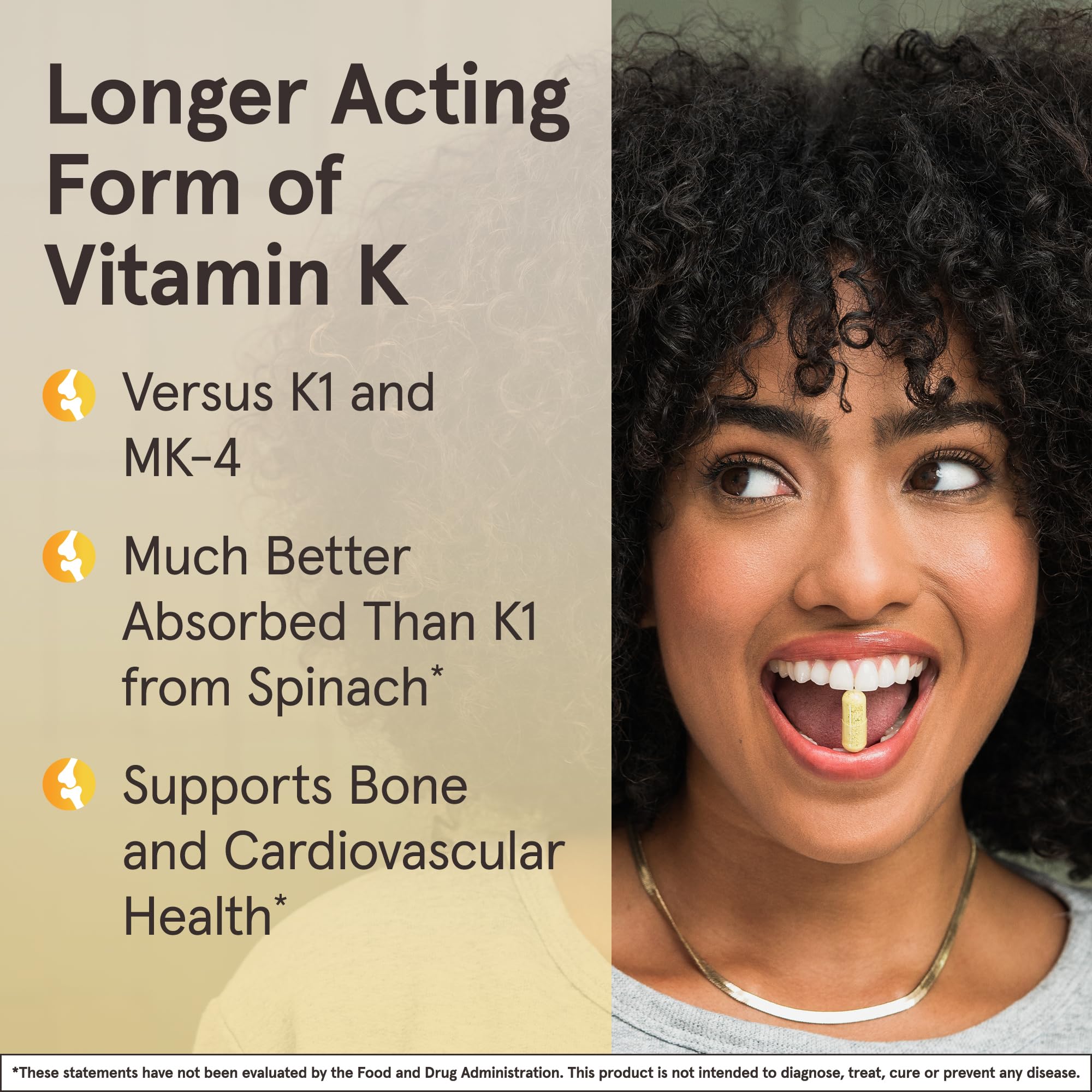 Jarrow Formulas MK-7 Vitamin K2 Supplement back view of packaging