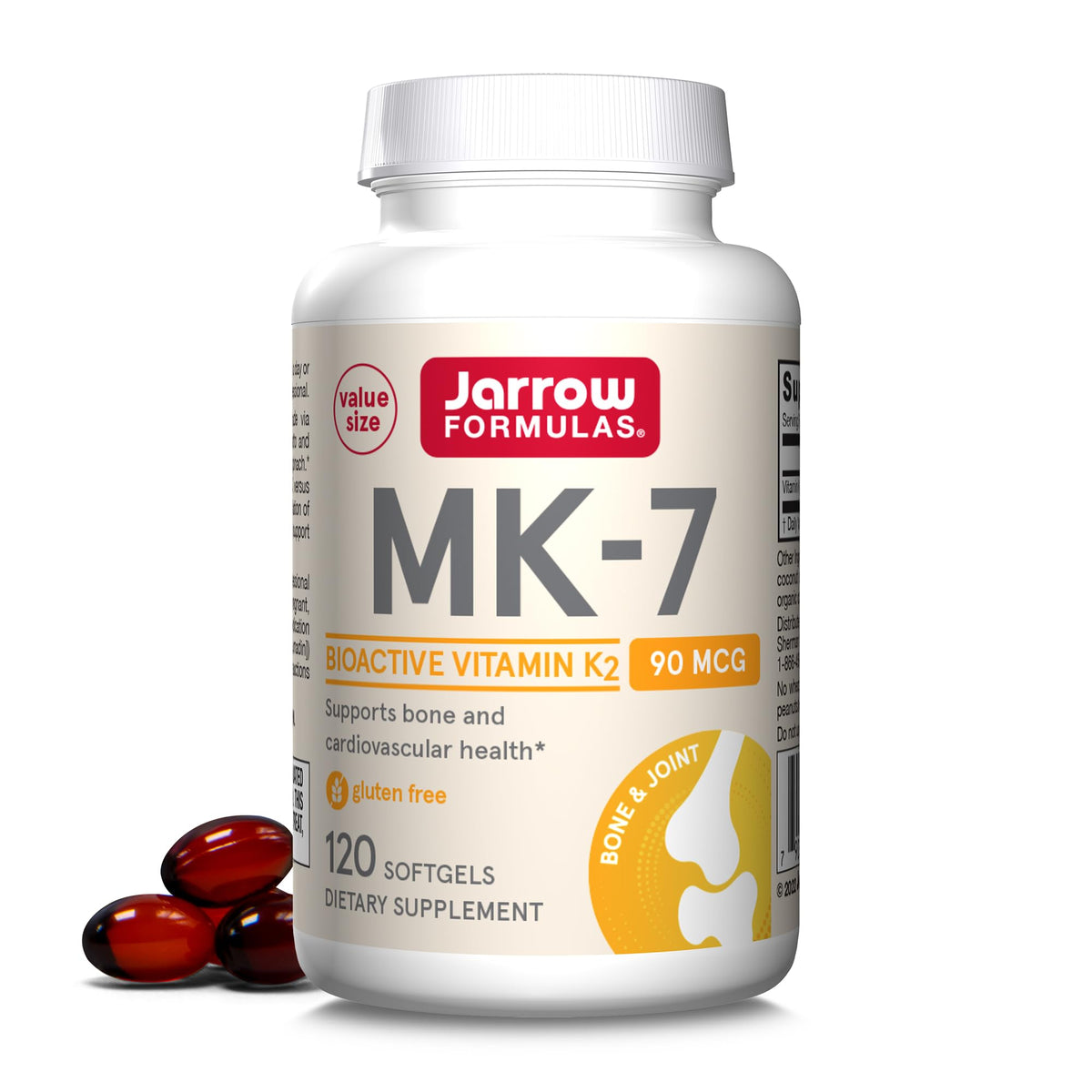 Jarrow Formulas MK-7 Vitamin K2 Supplement front view of packaging