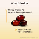 Jarrow Formulas MK-7 Vitamin K2 Supplement side view of bottle