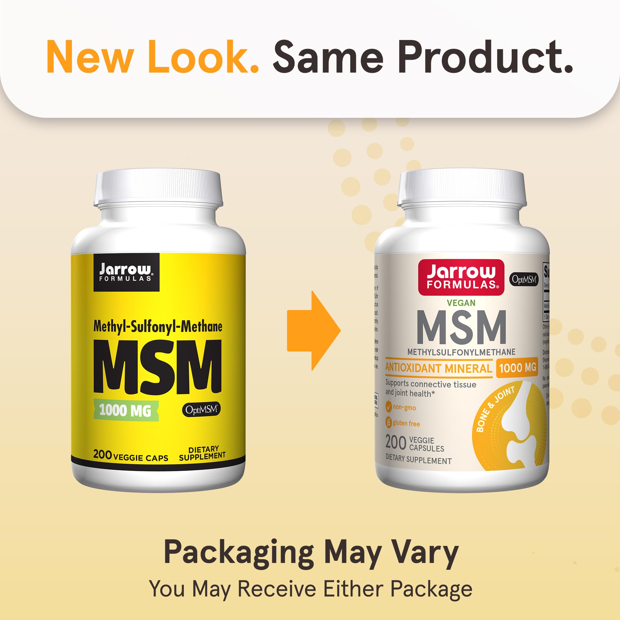 Jarrow Formulas MSM 1000 mg Capsules side view