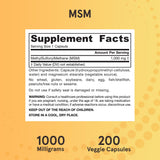 Jarrow Formulas MSM 1000 mg Capsules with measuring spoon