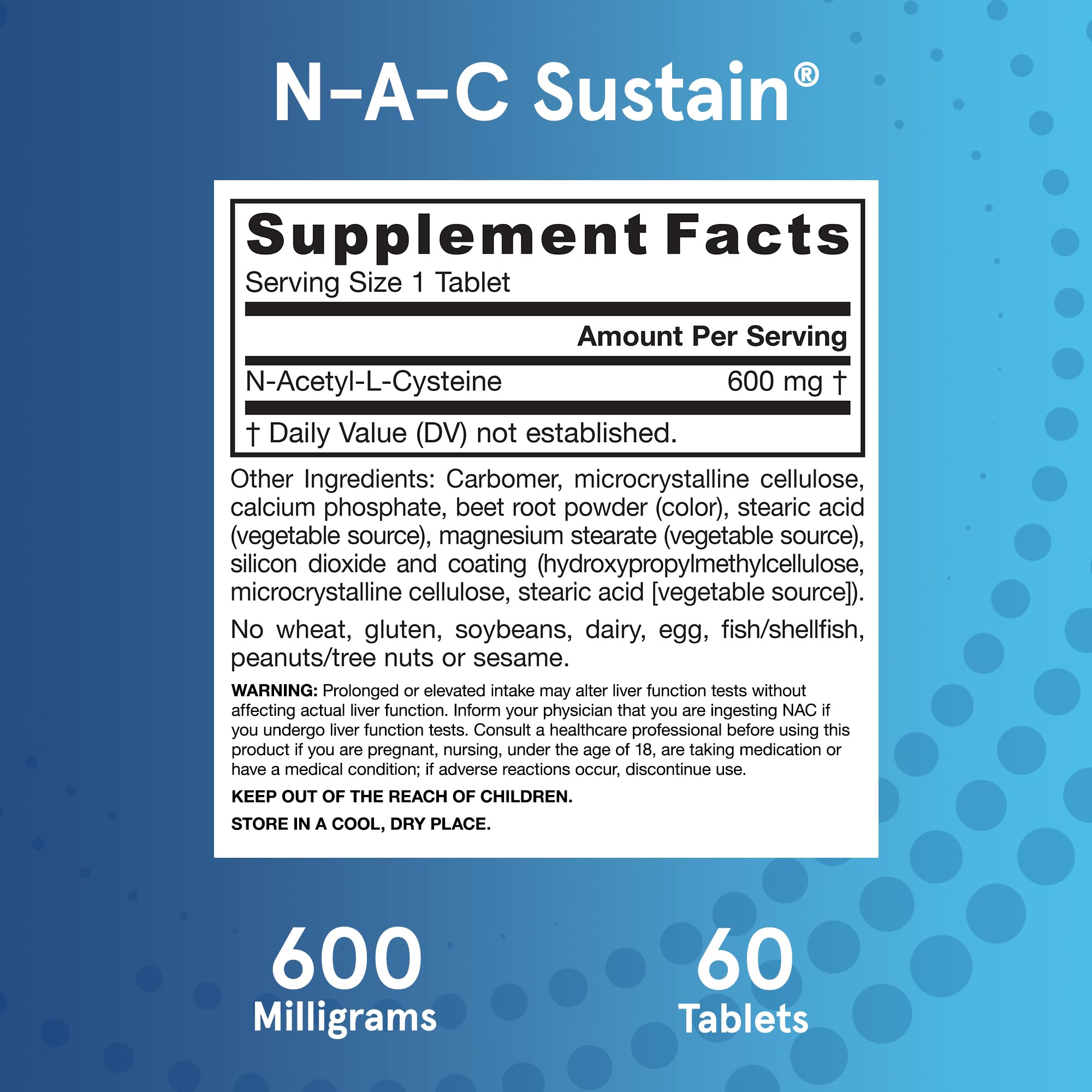 Jarrow Formulas NAC Supplement 600mg on a kitchen counter