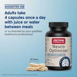 Jarrow Formulas Neuro Optimizer Capsules on a wooden table