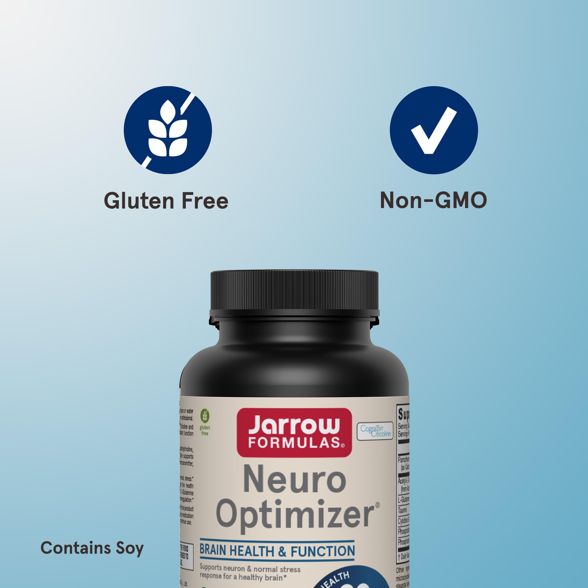 Jarrow Formulas Neuro Optimizer Capsules with a measuring spoon