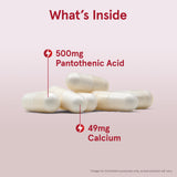 Jarrow Formulas Pantothenic Acid B5 500mg bottle with cap open