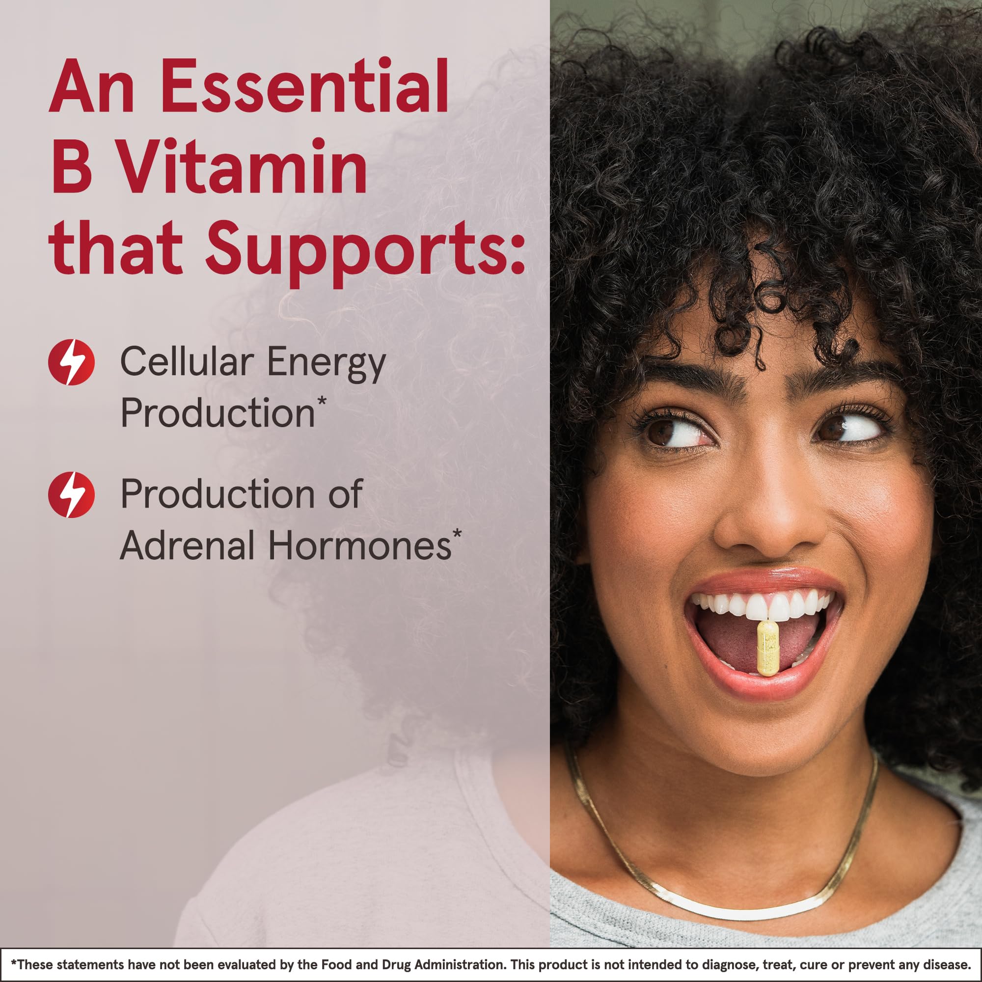 Jarrow Formulas Pantothenic Acid B5 500mg capsules on a wooden surface