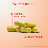 Jarrow Formulas Quercetin 500mg bottle with label