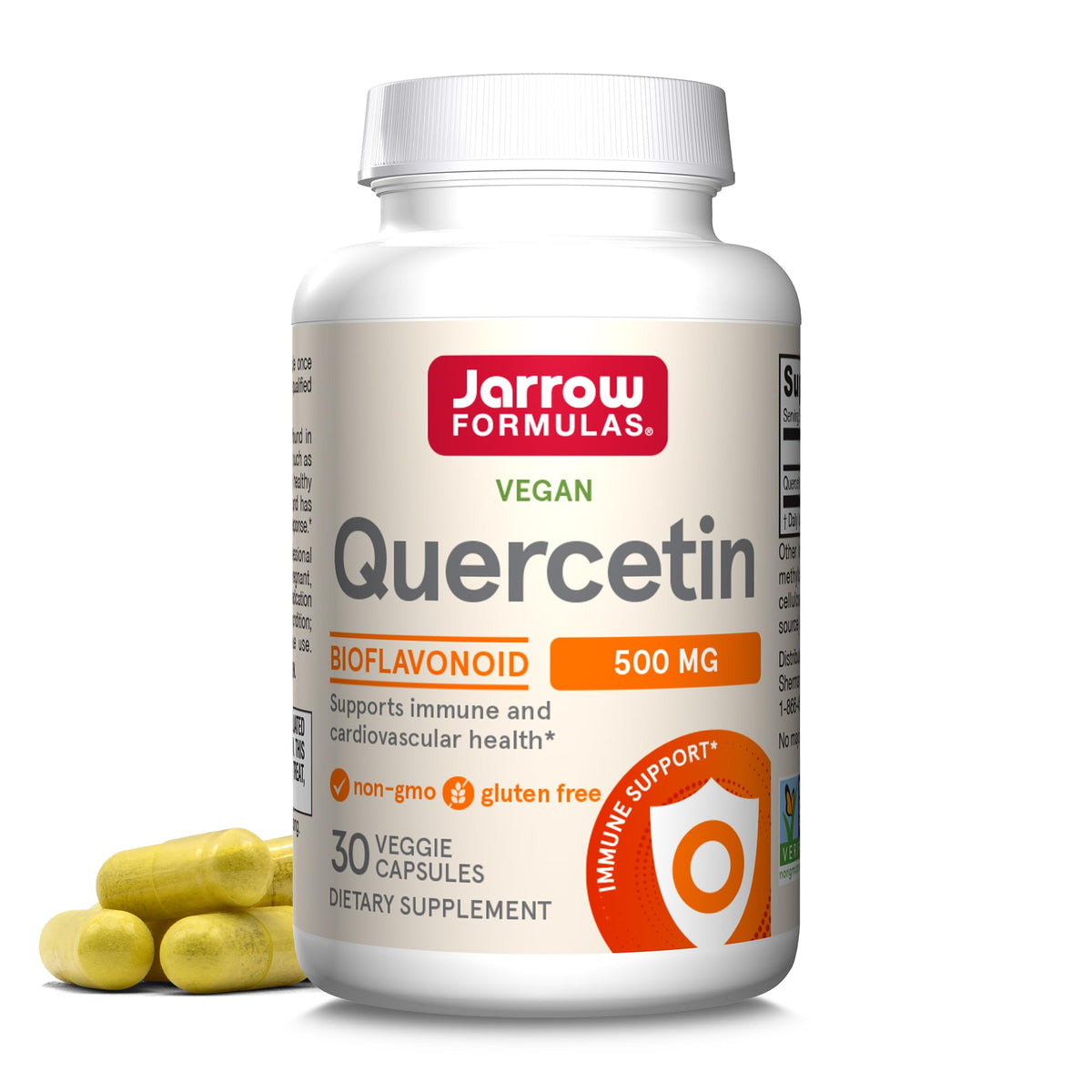 Jarrow Formulas Quercetin 500mg veggie capsules front view