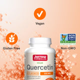 Jarrow Formulas Quercetin capsules on a wooden table