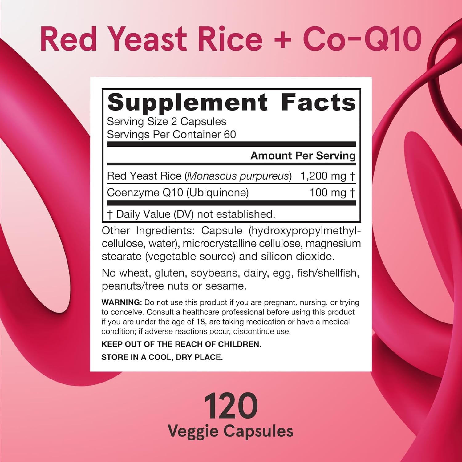 Jarrow Formulas Red Yeast Rice & CoQ10 Supplement with a measuring spoon