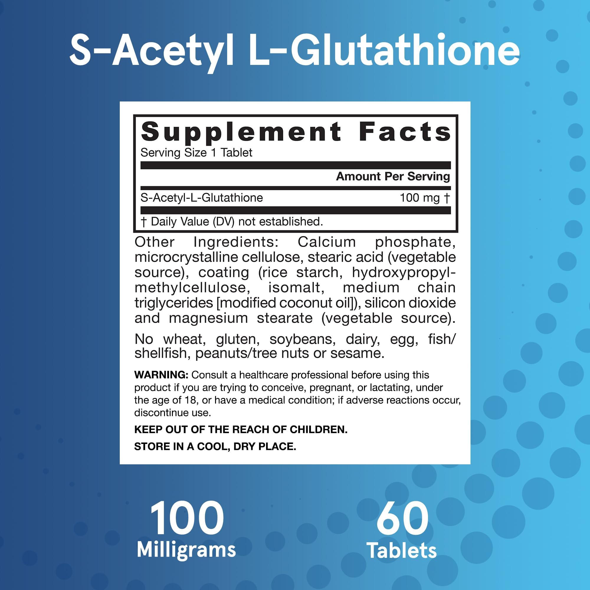 Jarrow Formulas S-Acetyl L-Glutathione 100mg capsules on a wooden surface