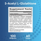 Jarrow Formulas S-Acetyl L-Glutathione 100mg capsules on a wooden surface