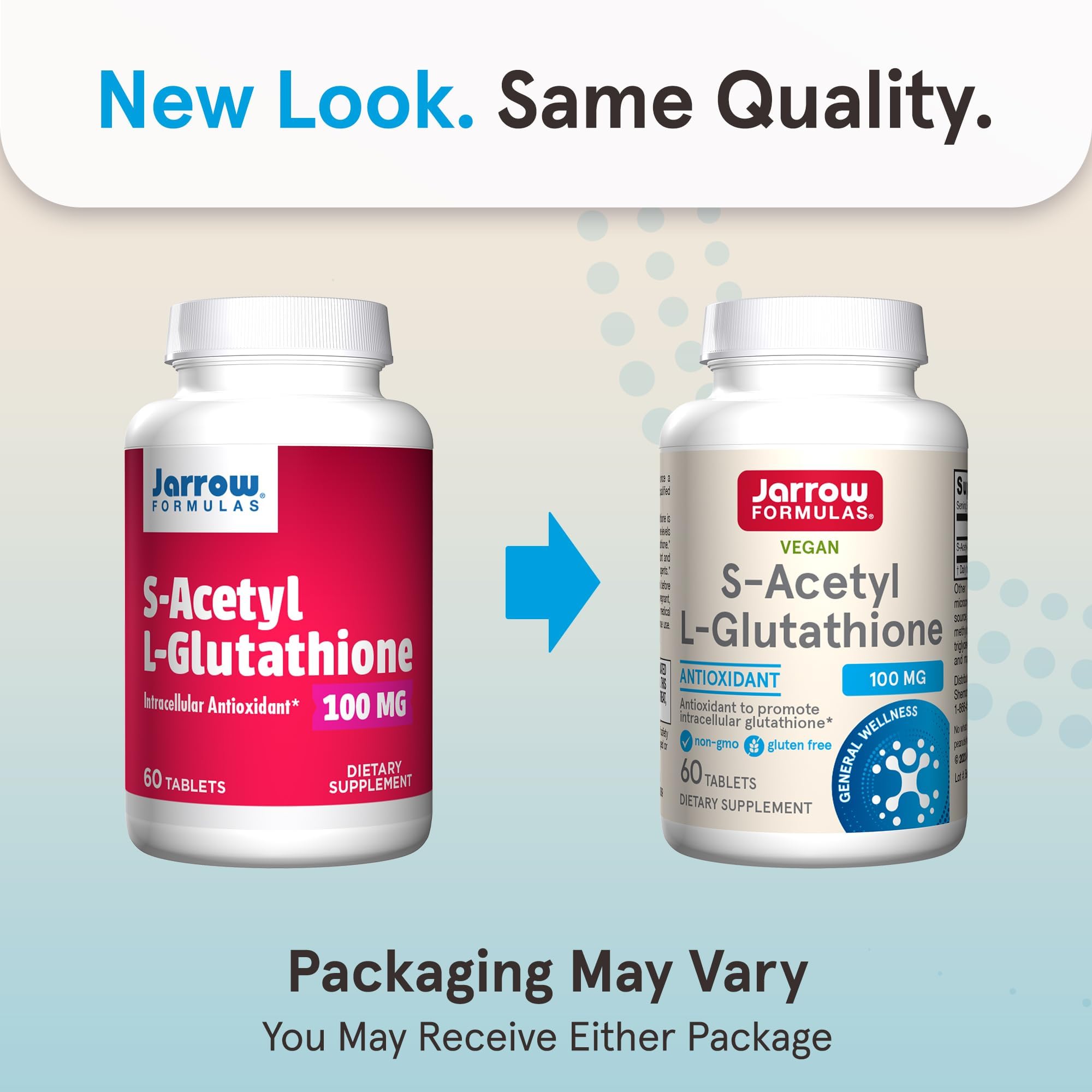 Jarrow Formulas S-Acetyl L-Glutathione 100mg capsules side view