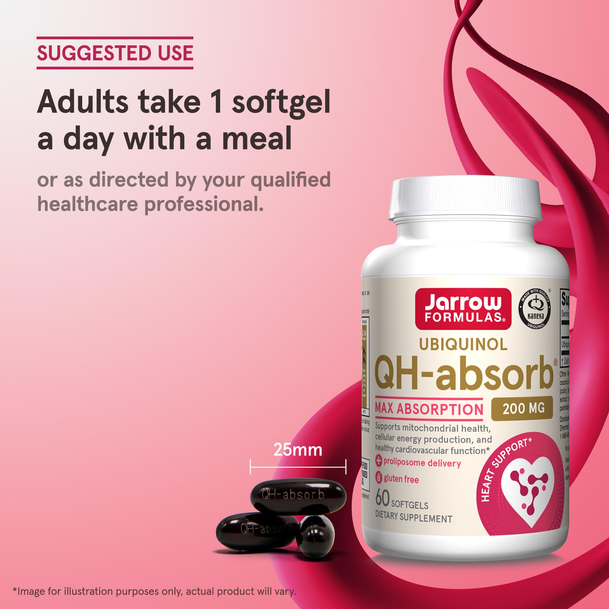Jarrow Formulas Ubiquinol CoQ10 softgels on a wooden table