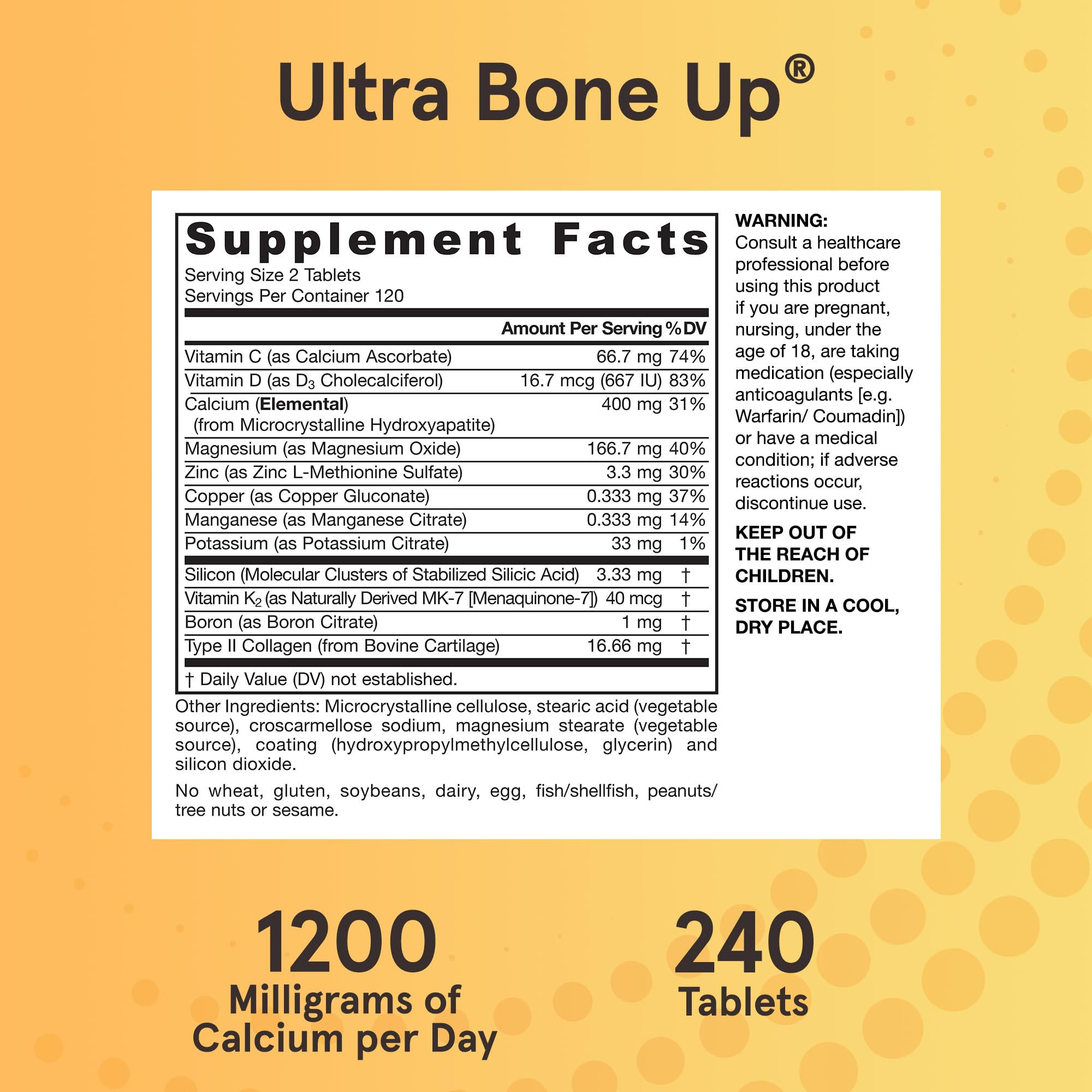 Jarrow Formulas Ultra BoneUp Calcium Supplement bottle with capsules