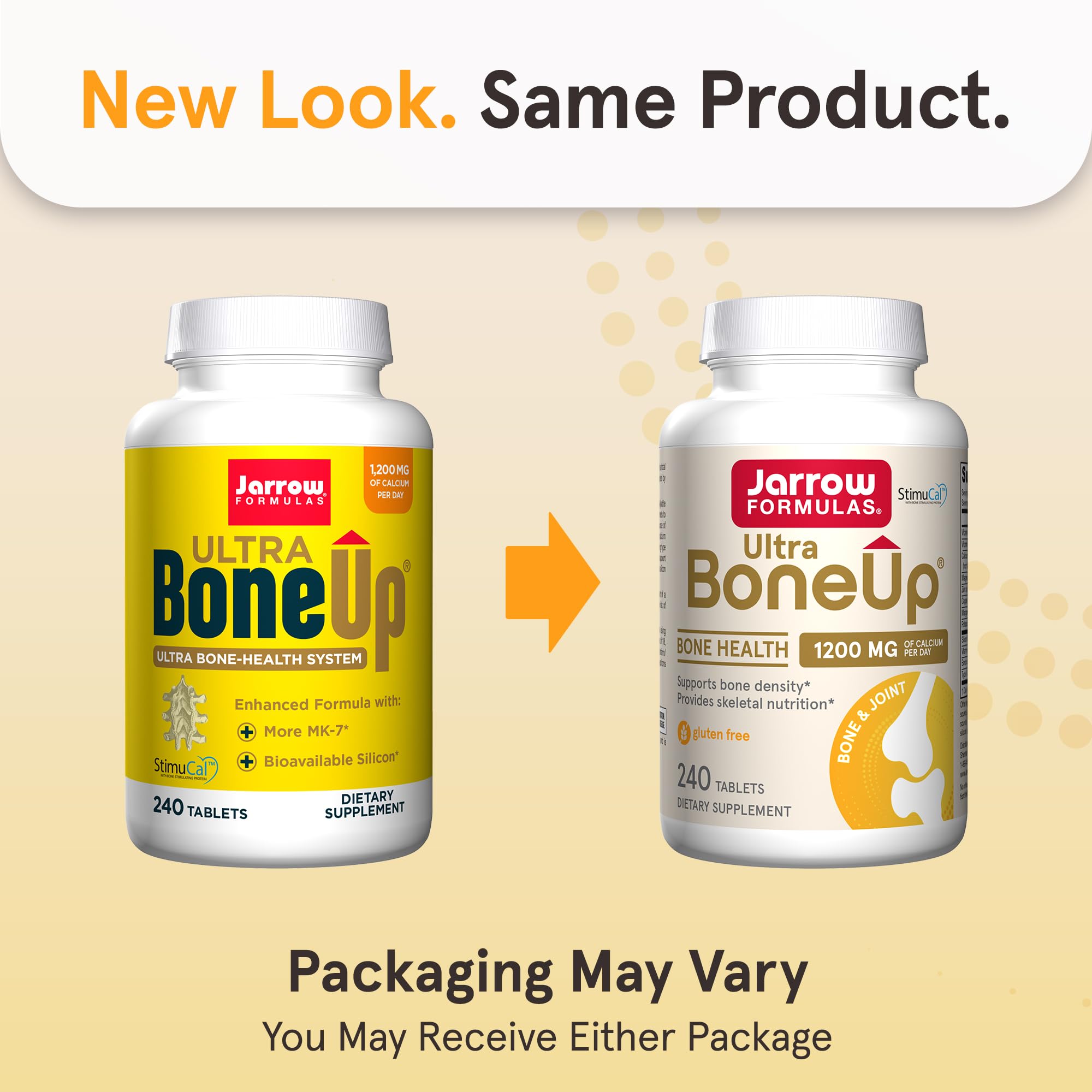 Jarrow Formulas Ultra BoneUp supplement capsules side view