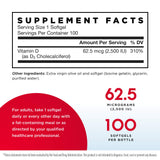 Jarrow Formulas Vitamin D3 Softgels 2500 IU packaging