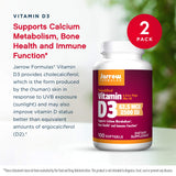 Jarrow Formulas Vitamin D3 Softgels 2500 IU side view